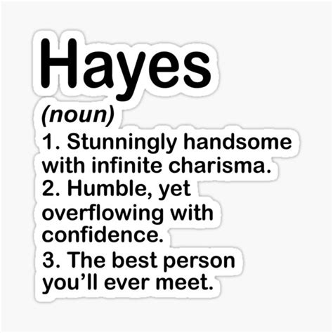 Hayes Definition Personalized Name Funny Custom Birthday T Idea