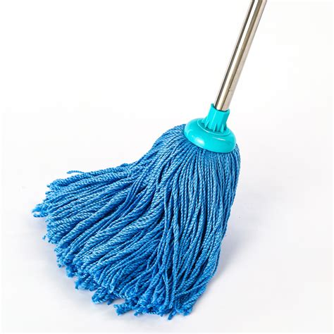 Blue Round Microfiber String Mop Cleaning Tools Ezi