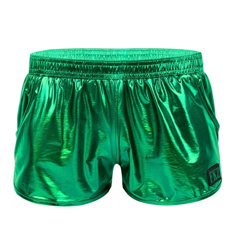 IEFiEL Men S Holographic Shiny Metallic Boxer Shorts Low Rise