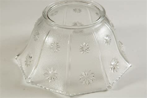 Vintage Starburst Glass Lamp Shade Translucent Pleated Glass Pendant