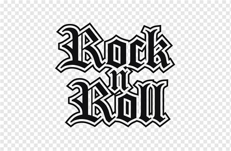 Black Rock N Roll Art Rock Music Sticker Rock N Roll Angle Text