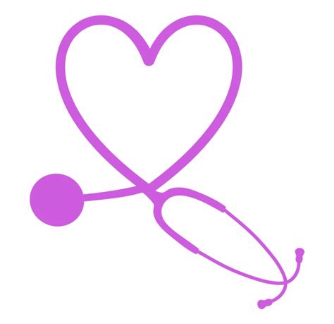 Silhouette Stethoscope Heart Svg Milanasdecolores