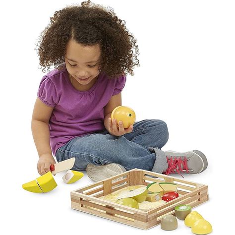 Best Buy Melissa And Doug Cutting Fruit Set Wooden Play Food 4021