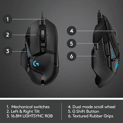 Buy Logitech G502 Hero High Performance Rgb Gaming Mouse With 11