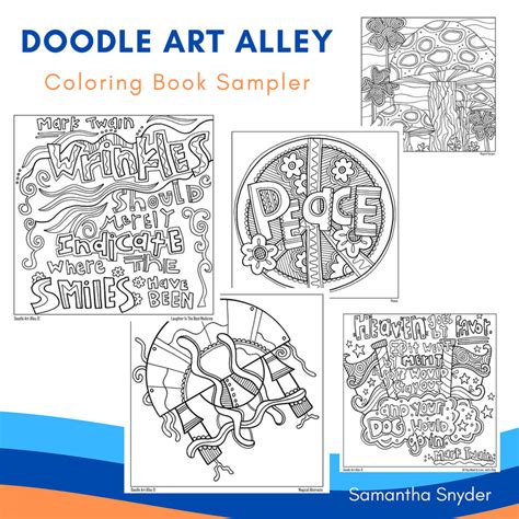 Doodle Art Alley Quote Coloring Books Doodle Art Alley
