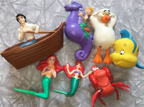 Lot Of 8 Disneys The Little Mermaid Mcdonalds Happy Etsy Canada Happy Meal Toys Happy