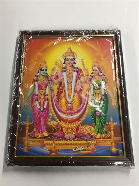 Lord Murugan With Valli And Devyani Framed Wallframes Etsy