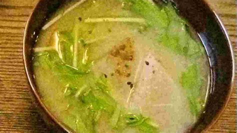 Recipes For Tom Daikon To Mizuna No Misoshiru Miso Soup With Daikon