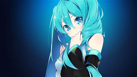 Download Blue Hair Blue Eyes Hatsune Miku Anime Vocaloid 4k Ultra Hd