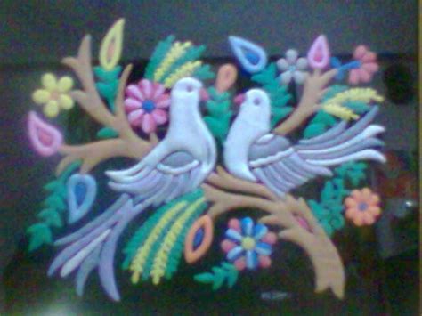 Emboss Painting Love Birds Painting