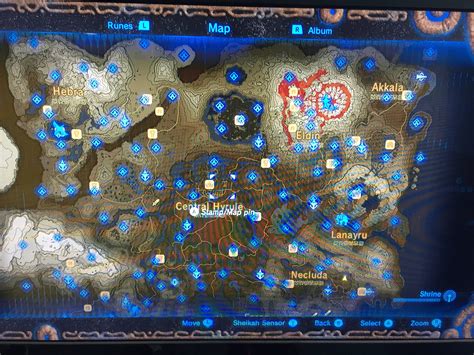 Legend Of Zelda Breath Of The Wild Location Of All Shrines Bxefuture