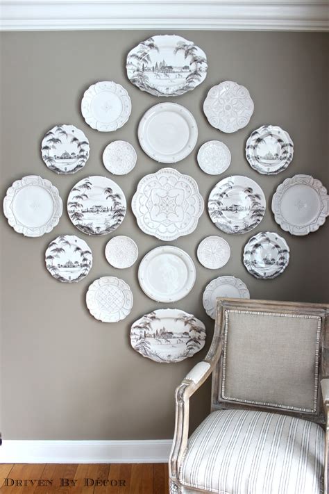 White Decorative Wall Plates Monarch Abode Architectural Classic