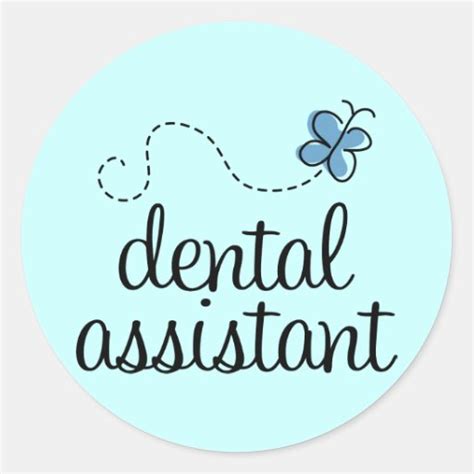 Cute Dental Assistant Classic Round Sticker Zazzle
