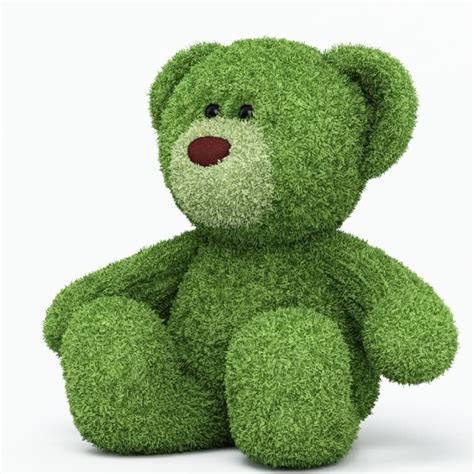 Green Teddy Bear 3d Model