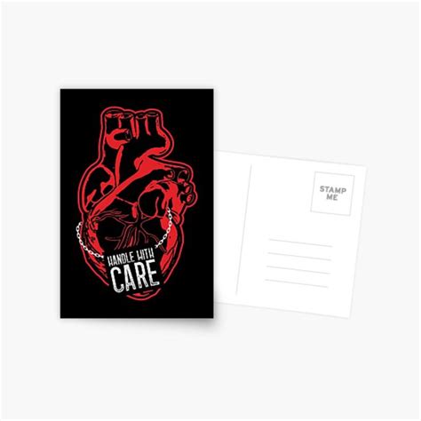 Handle With Care Anatomical Heart Goth Love Postcard By Grandeduc