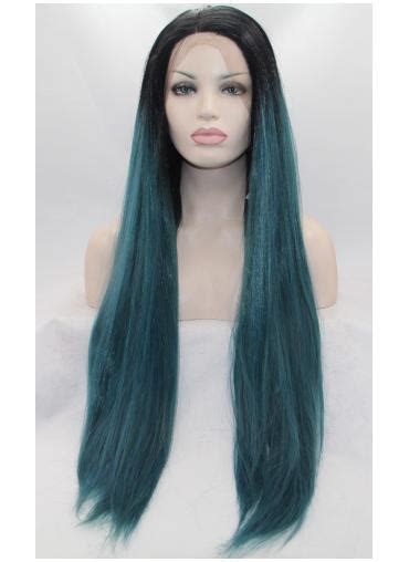 Lace Front Colorful Wigs 32 Straight Ombre2 Tone Without Bangs