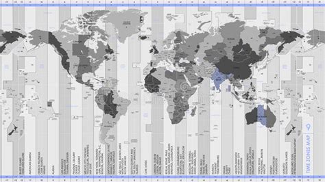 Standard Time Zones Of The World Map