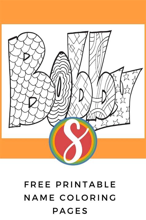 Free Bobby Coloring Page From Stevie Doodles Search Your Name In My Free Printable Pages