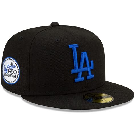 Mens New Era Black Los Angeles Dodgers 1980 All Star Game Patch Royal