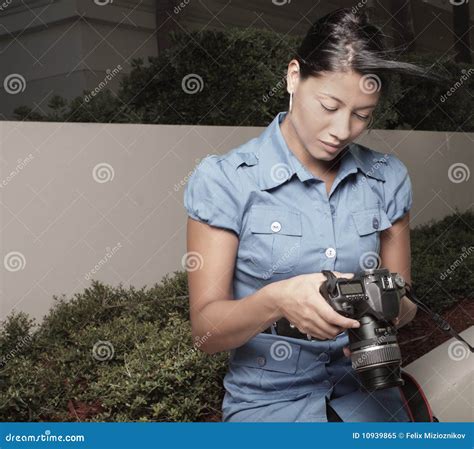 Photographer In Action Stock Image Image Of Female Lady 10939865