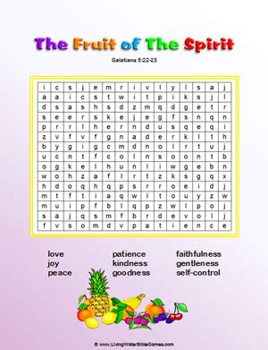 Free Printable Fruit Of The Spirit Word Search Free Printable Templates