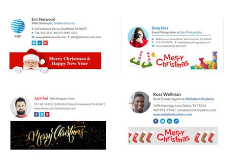 Create Christmas Html Email Signature Gmail Outlook By Sham383 Fiverr