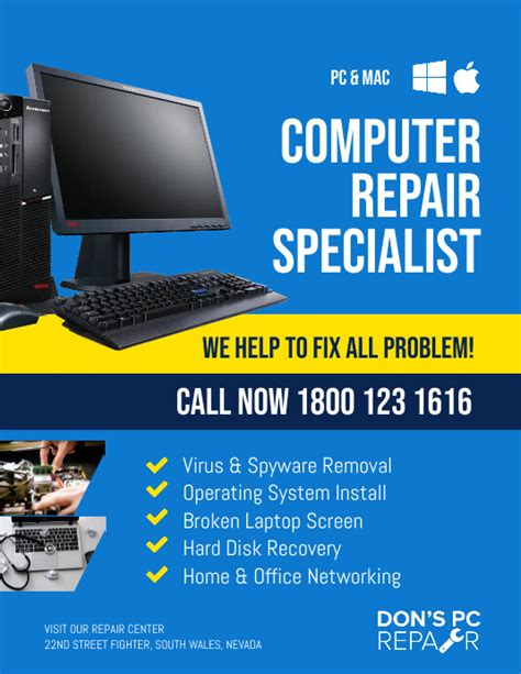 Copy Of Computer Repair And Services Flyer Template Postermywall