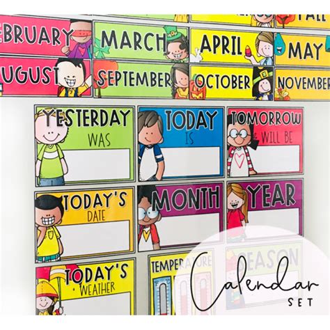 Classroom Calendar Set English