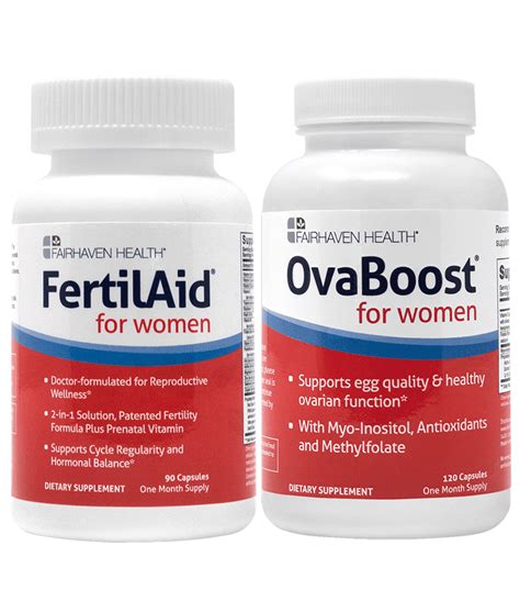 Fertilaid For Women And Ovaboost Combo 1 Month Supply Fertility