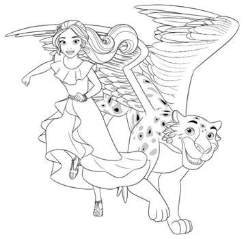 Princess elena has saved her magical kingdom, avalor, from an evil sorceress and must learn to rule as its crown princess. Kids-n-fun.com | 44 coloring pages of Elena of Avalor