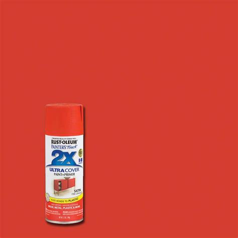 Rust Oleum Painters Touch 2x 12 Oz Satin Fire Orange General Purpose