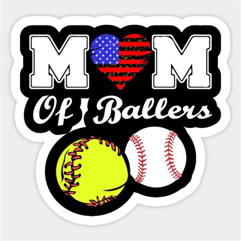 mom of ballers softball mom baseball mom mothers day baseball softball mom sticker