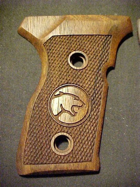 Beretta 8045 Cougar Fine Walnut Pistol Grips COUGAR Logos MINI SIZE