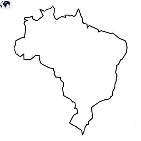 Contorno Do Mapa Do Brasil Para Imprimir