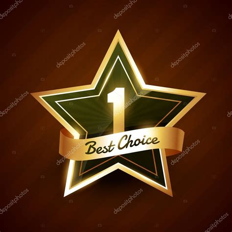 No 1 Best Choice Golden Label Badge Vector Stock Vector Image By