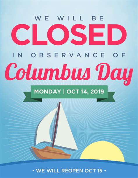 Holiday Closure Columbus Day