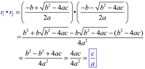 By the quadratic formulas, the two roots can be represented as. Nature of Roots - Sum and Product - MathBitsNotebook(A2 ...