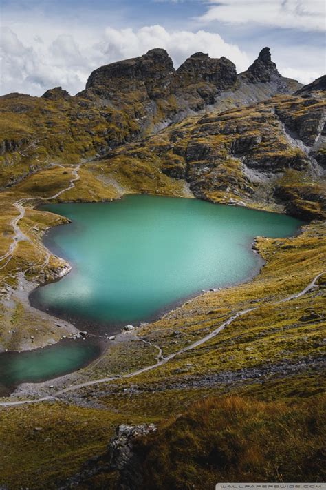 Lake Pizol Mountain Glarus Alps Switzerland Ultra Hd Desktop