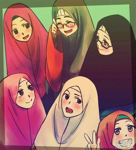 √215 Gambar Kartun Muslimah Cantik Lucu Dan Bercadar Hd Di 2020