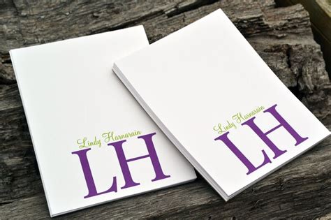 Personalized Notepads Personalized Monogram Notepads Etsy