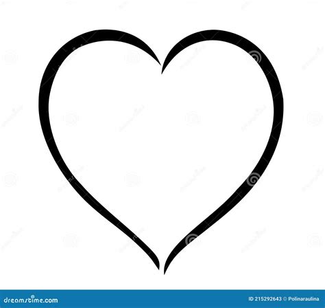 Black Heart Silhouette Icon Love Symbol Stock Vector Illustration Of