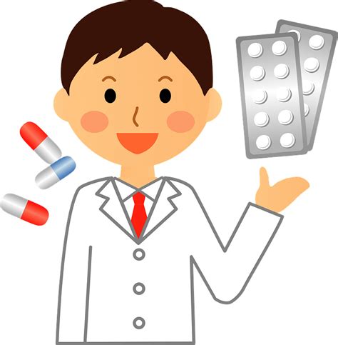 Pharmacist Is Showing Drug Options Clipart Free Download Transparent