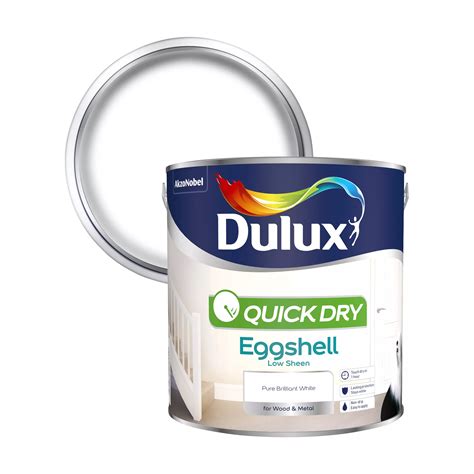 Dulux Quick Dry Pure Brilliant White Eggshell Metal And Wood Paint 25l