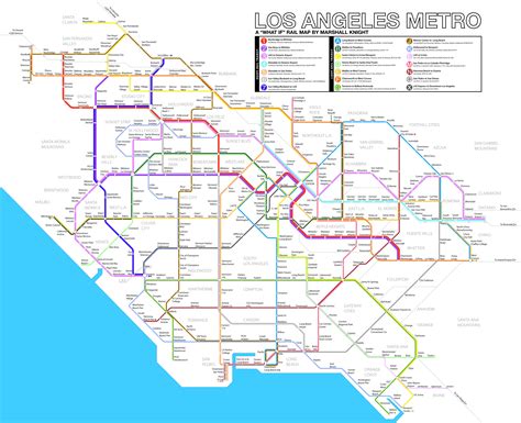 Metro Subway Map Los Angeles United States Map