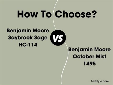 Benjamin Moore Saybrook Sage Vs October Mist Whats The Difference