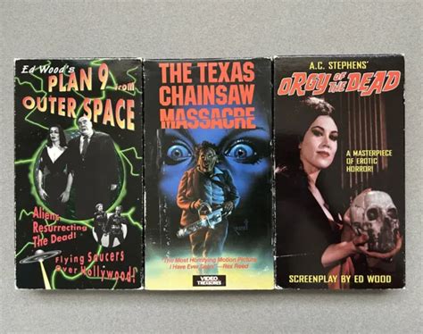 vhs horror lot texas chainsaw massacre ed wood plan 9 orgy of the dead 31 00 picclick