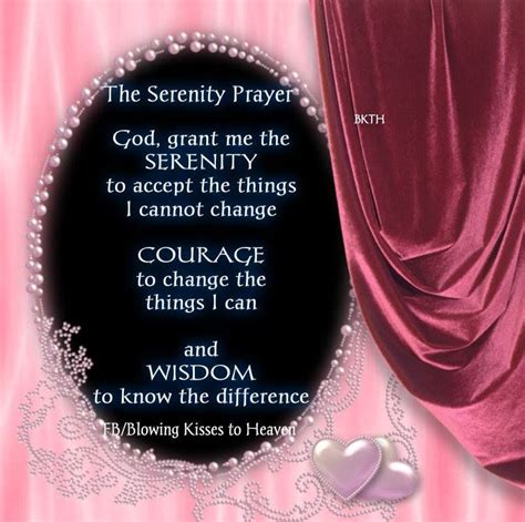 The Serenity Prayer Father Son Holy Spirit Blowing Kisses Courage To