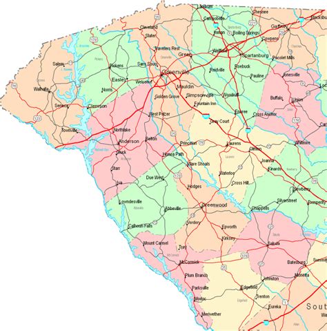 Online Map Of Northwest South Carolina