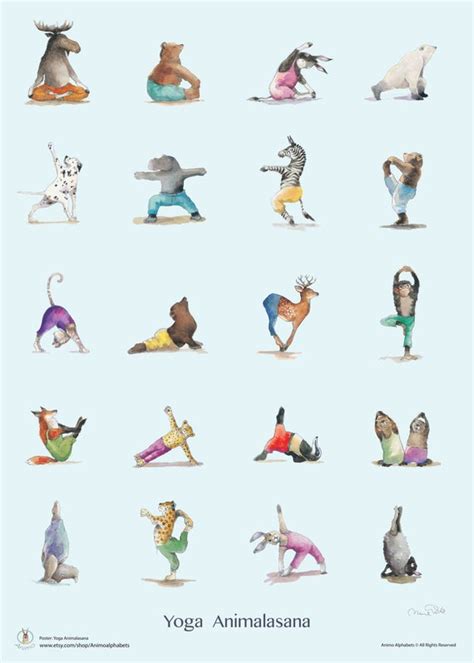 Yoga Positions Yoga Asana Yoga Poster Animal Yoga Yoga