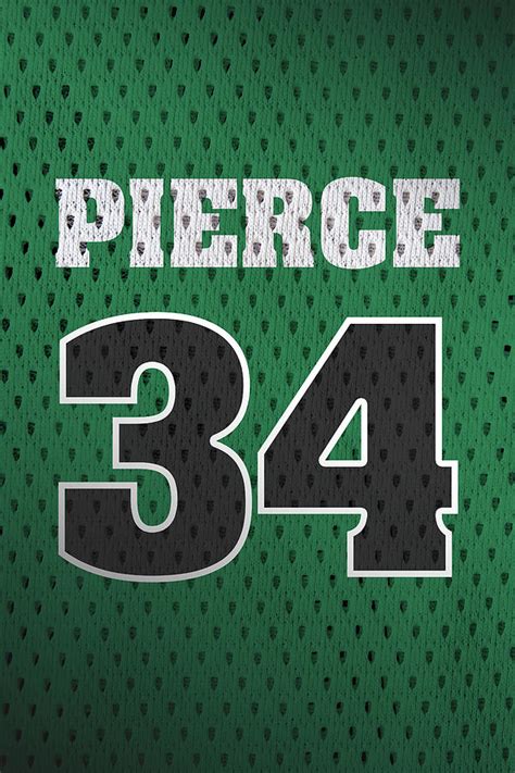 Paul Pierce Boston Celtics Number 34 Retro Vintage Jersey Closeup